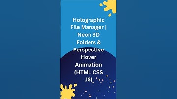 Holographic File Manager | Neon 3D Folders & Perspective Hover Animation (HTML CSS JS)