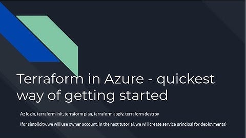 Terraform in Azure [Part 1]- easiest way to get started with Terraform in Azure - init, plan, apply
