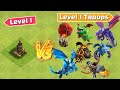 Level 1 Air Defense vs Level 1 Air Troops - Clash of Clans