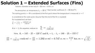 Example 1 – Extended Surfaces Fins