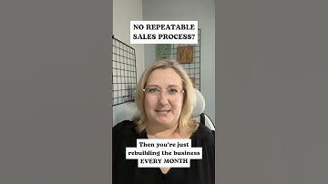 Without a repeatable sales process, you’re essentially starting from scratch every single month.
