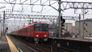 爆走!名鉄3100系+2300-2200系 3114F+2208F 新安城高速通過 (警笛付き)