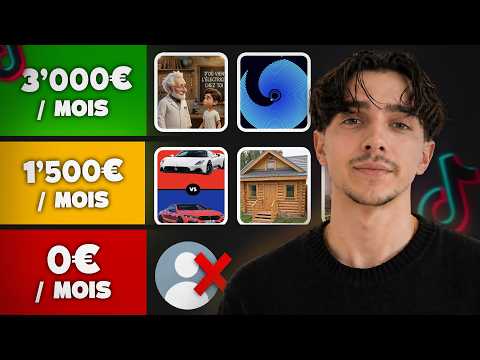 Je Note 10 Niches TikTok avec Potentiel 3'000 €/Mois