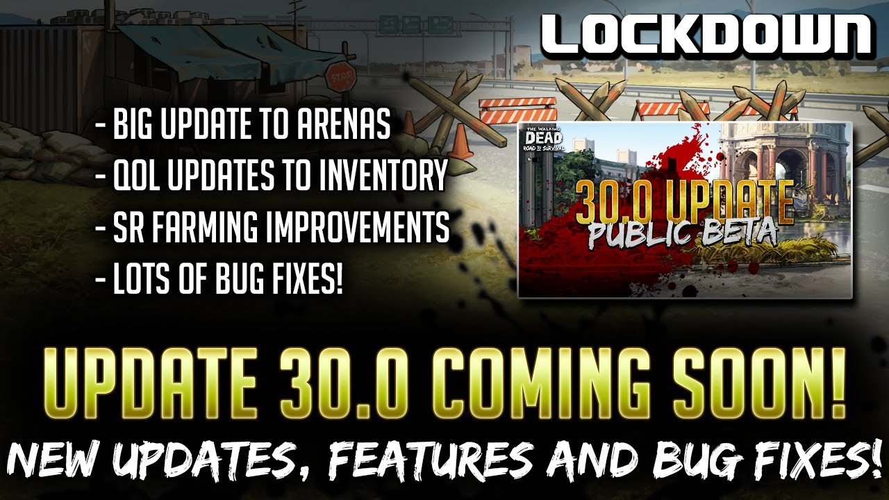 TWD RTS: NEW Features coming in Update 30.0! Arenas & Bags Update! Walking Dead: Road to Survival