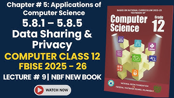 Class 12 Computer Science FBISE | Chapter 5 Lecture 9 | NBF Book Explained