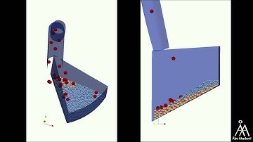 Discrete Element simulation of a charging program in a blast furnace section using LIGGGHTS