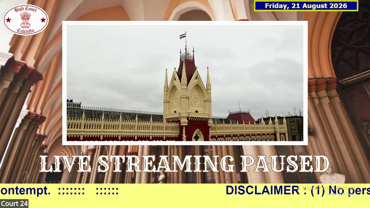21 August 2026 | Court No. 24 | Live Streaming of the Court proceedings