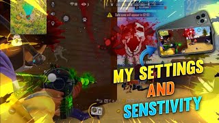 freefire My Settings And Sensitivity  Playing Like A Hacker sudipsarkar