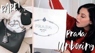 Gift Box Packaging】Original Prada 3-in-1 Crossbody Bag Cross Print Cowhide  One Shoulder Bag Casual Women's Chain Bag23CM | Lazada PH