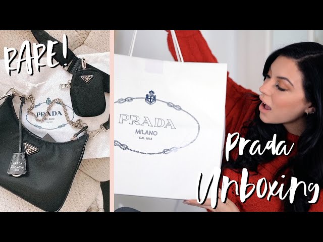Prada Unboxing, Re-Nylon Pouch With Strap, What Fits