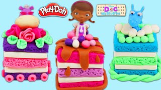 How to Make Cute Play Doh Disney Jr Doc McStuffins Cakes | Fun & Easy DIY Play Dough Arts & Crafts!