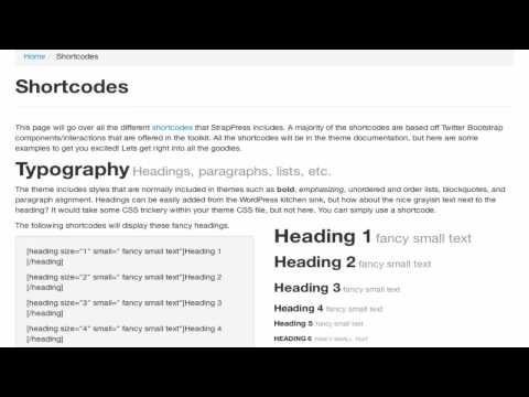 Twitter Bootstrap WordPress Theme - StrapPress