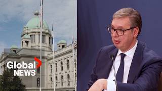 Shooting in front of Serbian parliament was "terrorist act," President Vucic says
