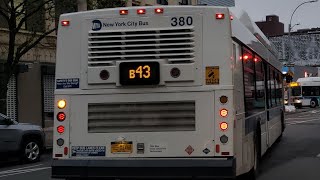 MTA NYCT | Riding 2011 New Flyer C40LF #380 on the B43!