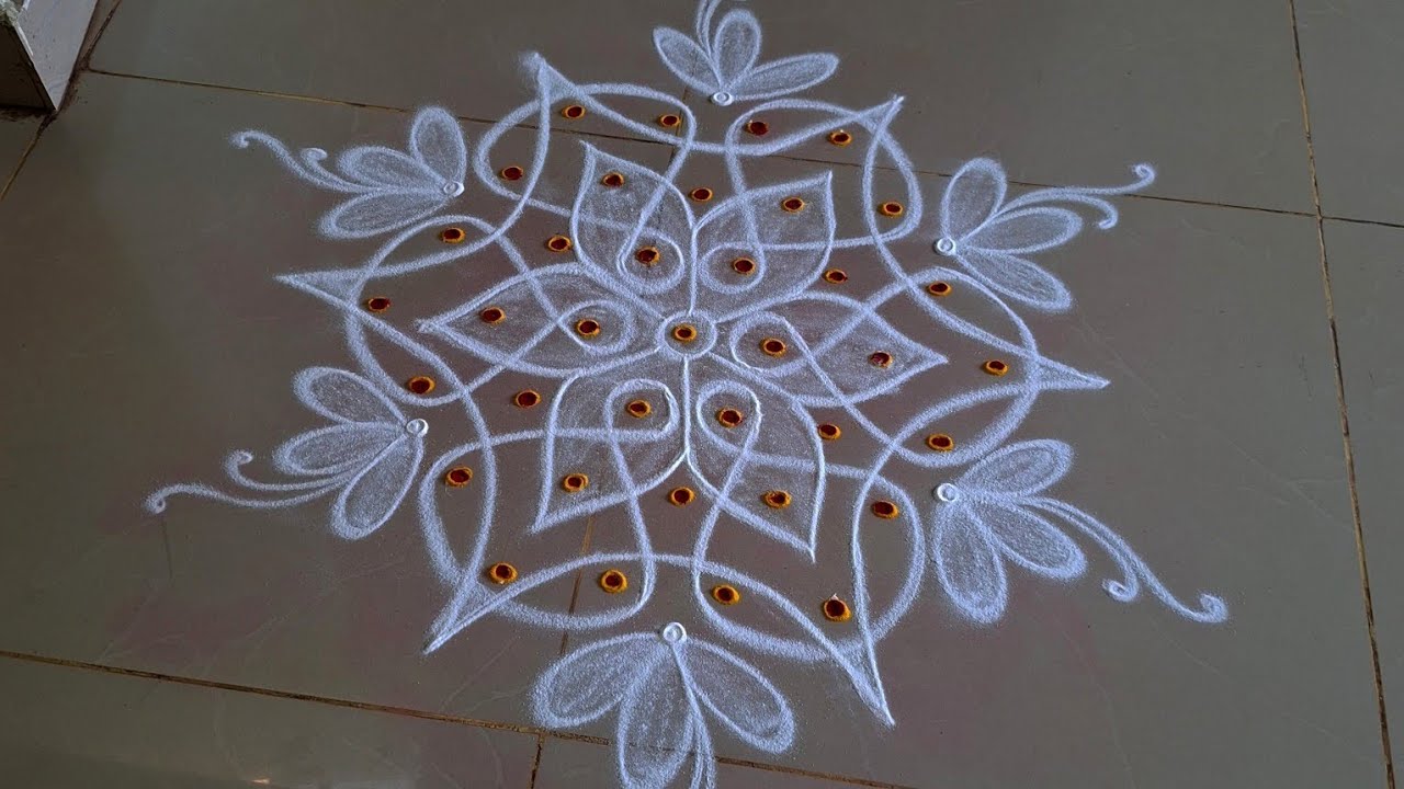 Sikkukolam with easy and simple rangolidesigns #muggulu #kolam #trendingposts #pullikolam 
