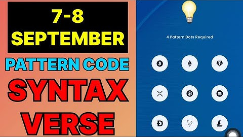 07 & 08 September Syntax Verse Daily Vault Pattern Code | Syntax Verse Quiz Answer 07 September |
