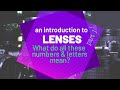 Lenses - Part 1: What do all these numbers and letters on my lens mean?