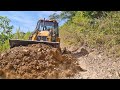 Leveling and Grading Hilly Dirt, Stones with Jcb Backhoe