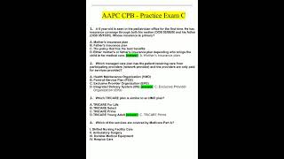aapc cpb practice exam c questions verified answers 2025 2026 video
