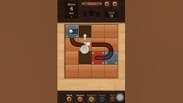 Roll the Ball slide puzzle Beginner Level 15 Solution