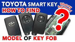 How to find my SMART KEY fob model type TOYOTA for programming
