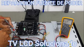 REPARACIÓN DE FUENTE DE PODER TV LCD, Componentes en Cortocircuito Reparación paso a paso
