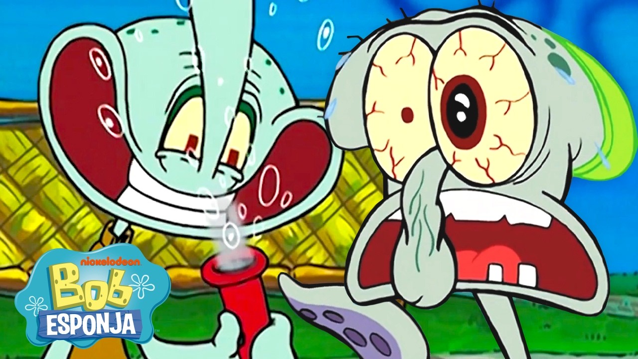 Bob Esponja | Mais de 100 minutos do clássico Lula Molusco! (Temporadas 1–4) | Português