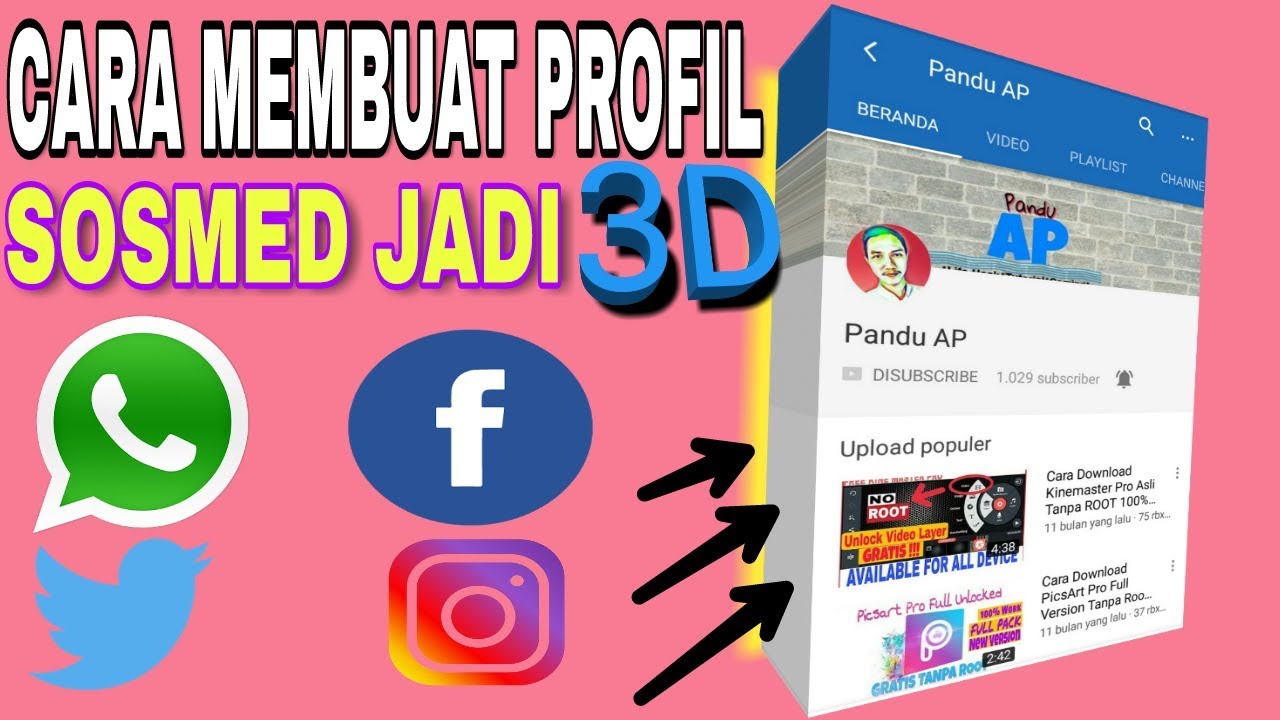 Cara Edit Foto Profil WhatsappFbInstagram Menjadi 3D Tanpa Root