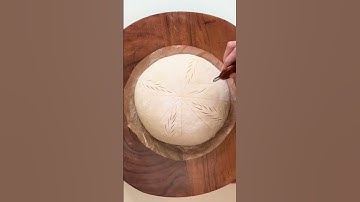 Decorative Scoring Techniques on Sourdough Bread Dough