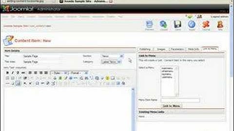 Adding and Creating Joomla content from LearnJoomla.com