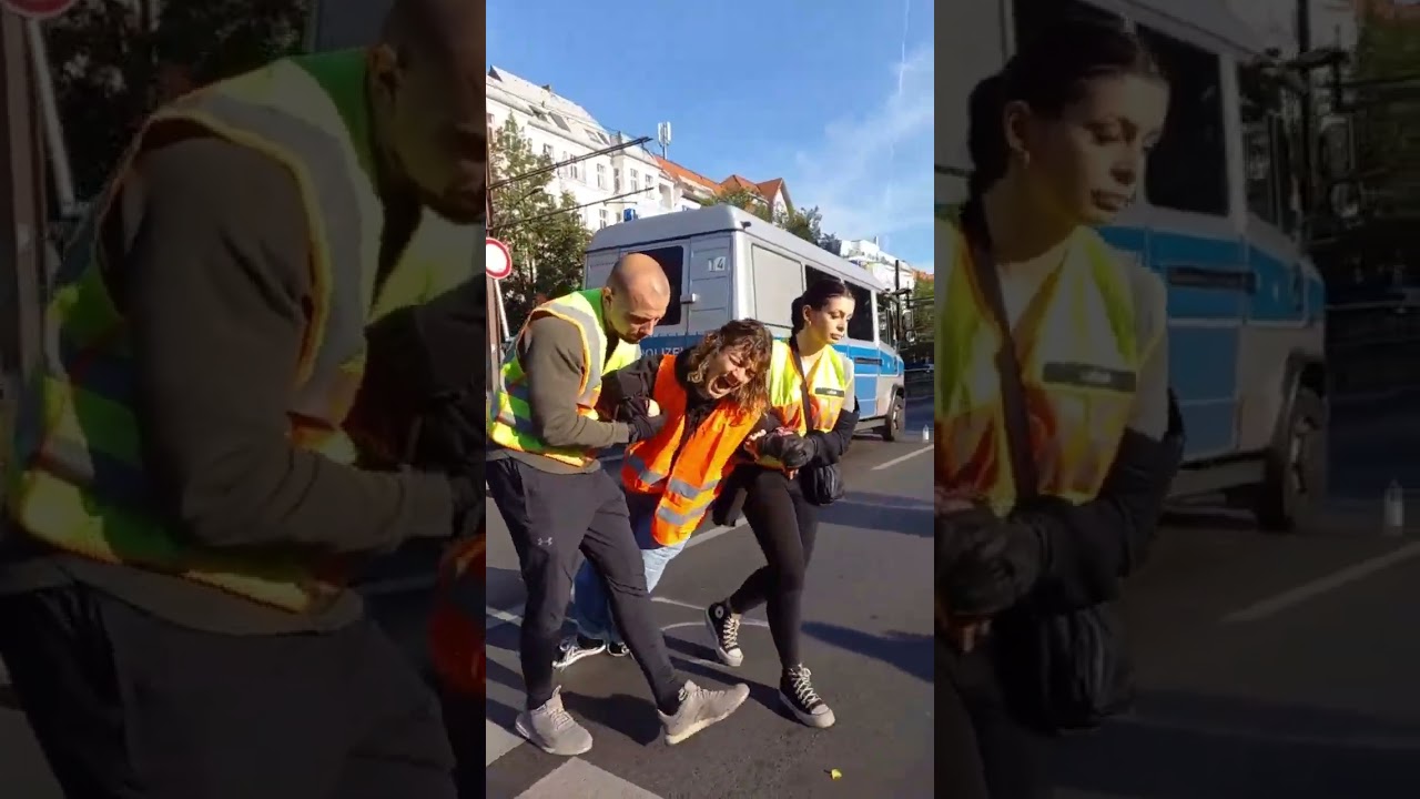 👊👊😱Triggerwarnung: Letzte Generation weint und schreit als sie mit Schmerzgriff weggetragen wird