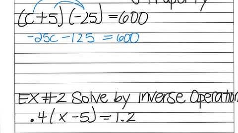 3-8 Multistep Equations with Grouping Symbols Video