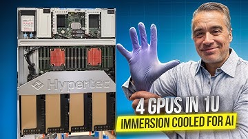 21" 1U server with 4 GPUs: Inside Hypertec’s Latest Immersion AI Server