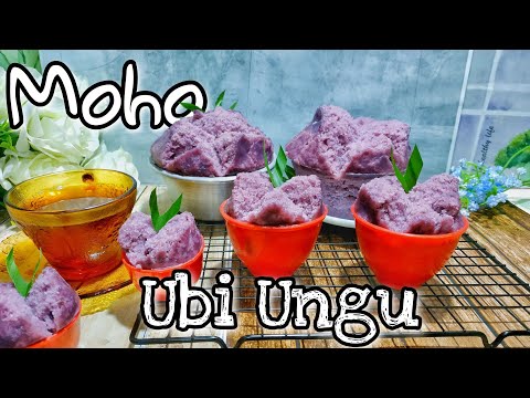 Cara Membuat Kue Moho Ubi Ungu /Apam Kukus Mekar/Huat Kue (Vegetarian)