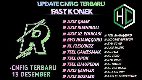 UPDATE || CONFIG HC || AXIS | XL | TSEL | INDOSAT | BYU | [ 13 DES ]
