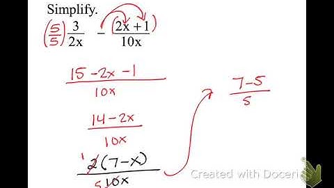 (10.5)Simplify with UNLIKE denominators