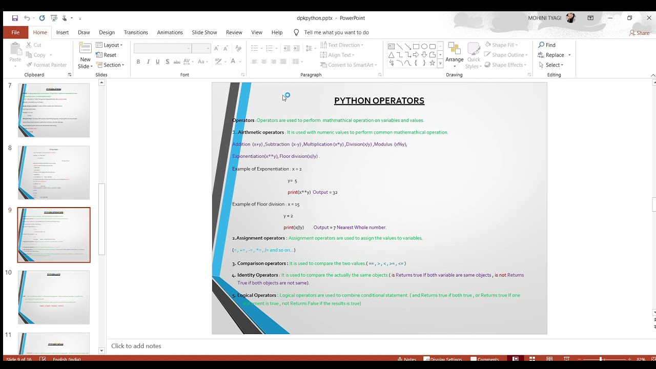 Python presentation(PPT)
