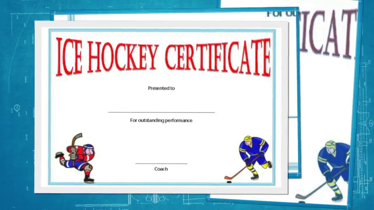 Free Hockey Certificate Templates For You Free Hockey Certificate Templates For
