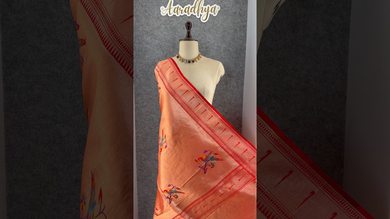 Pure Fully Zari Woven Parrot Motif Paithani Dupatta