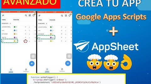 ORDENAR Filas de Google Sheets desde AppSheet. Crea Apps a partir de Google Sheets.