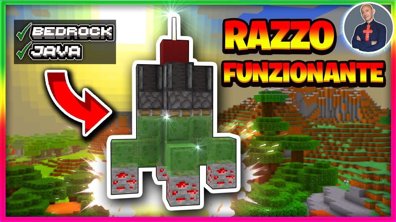 COME FARE UN RAZZO FUNZIONANTE SU MINECRAFT (PS4 SWITCH XBOX PE JAVA