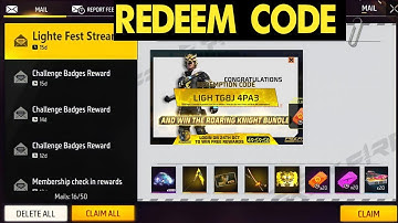 REDEEM CODE LIGHT FEST LIVE STREAM 🤯 free fire redeem code