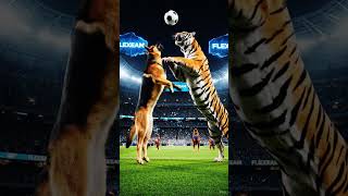 Wild Soccer Showdown Tiger Striker Vs Shepherd Defender Unbelievable Power Football