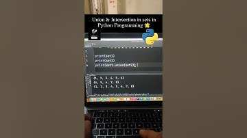 Union & Intersection in sets in Python Programming 🌟#union #intersection #set #python #youtubeshorts