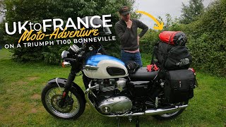 My First Motorcycle Tour in France! Triumph T100 Bonneville | Camping Solo