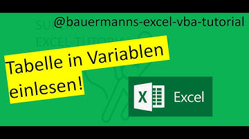 028- TABELLE IN VARIABLEN EINLESEN/ excel / vba / tutorial / programmieren lernen / Karriere / code