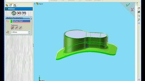 solidworks surface design Thicken