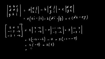 Determinant of a 3 x 3 Matrix