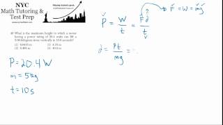 Physics Regents June2012 #40 - Power