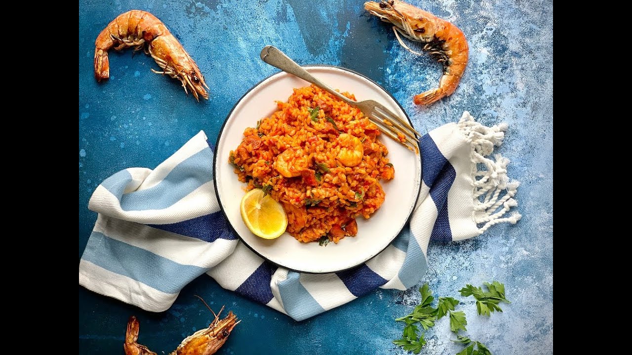 Prawn and Chorizo Paella YouTube